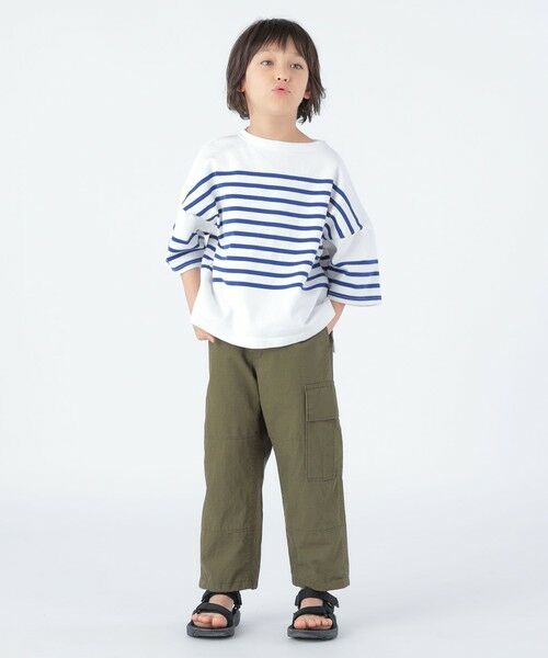 SHIPS / シップス Tシャツ | SHIPS KIDS:100〜170cm / パネル ボーダー 半袖 TEE | 詳細22