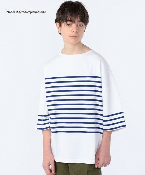 SHIPS / シップス Tシャツ | SHIPS KIDS:100〜170cm / パネル ボーダー 半袖 TEE | 詳細24