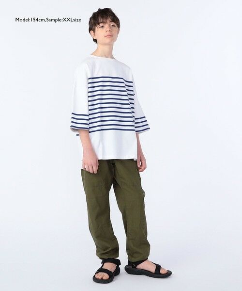 SHIPS / シップス Tシャツ | SHIPS KIDS:100〜170cm / パネル ボーダー 半袖 TEE | 詳細26