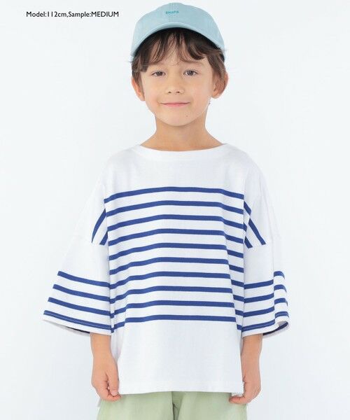 SHIPS / シップス Tシャツ | SHIPS KIDS:100〜170cm / パネル ボーダー 半袖 TEE | 詳細28