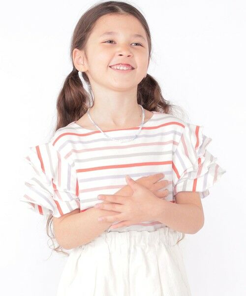 SHIPS / シップス Tシャツ | SHIPS KIDS:100〜130cm / オーガニック コットン フリル スリーブ TEE | 詳細1