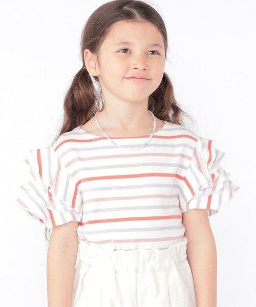 SHIPS / シップス Tシャツ | SHIPS KIDS:100〜130cm / オーガニック コットン フリル スリーブ TEE | 詳細2