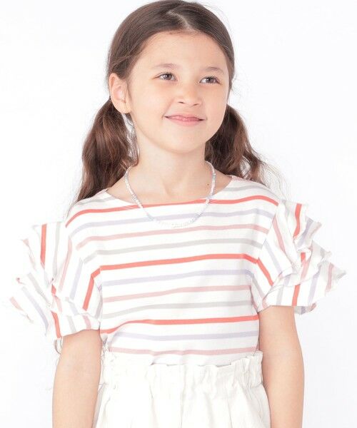 SHIPS / シップス Tシャツ | SHIPS KIDS:100〜130cm / オーガニック コットン フリル スリーブ TEE | 詳細3