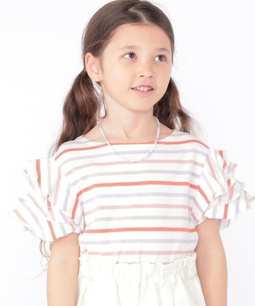 SHIPS / シップス Tシャツ | SHIPS KIDS:100〜130cm / オーガニック コットン フリル スリーブ TEE | 詳細4
