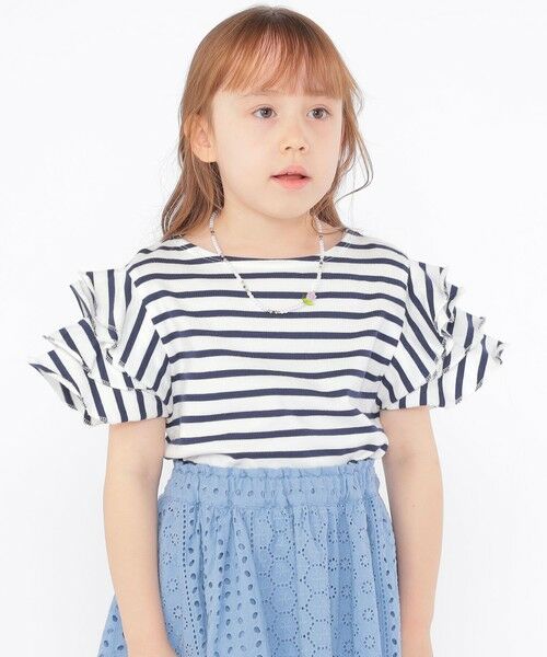 SHIPS / シップス Tシャツ | SHIPS KIDS:100〜130cm / オーガニック コットン フリル スリーブ TEE | 詳細10