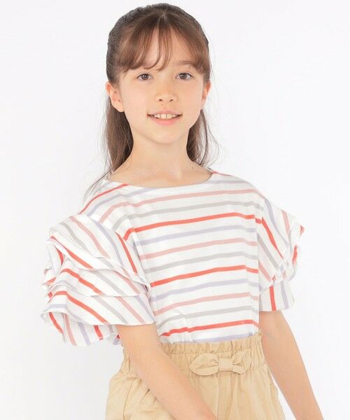 SHIPS / シップス Tシャツ | SHIPS KIDS:140〜150cm / オーガニック コットン フリル スリーブ TEE | 詳細3