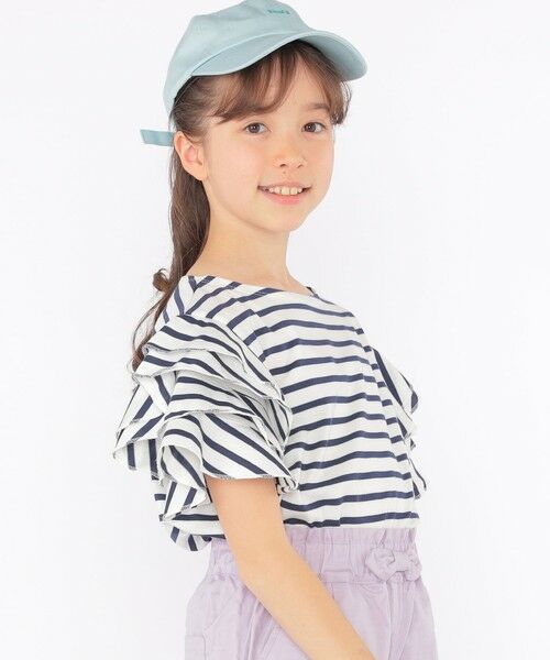 SHIPS / シップス Tシャツ | SHIPS KIDS:140〜150cm / オーガニック コットン フリル スリーブ TEE | 詳細15