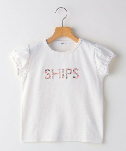 SHIPS / シップス Tシャツ | SHIPS KIDS:100〜130cm / ガーリー 刺繍 ロゴ TEE | 詳細7
