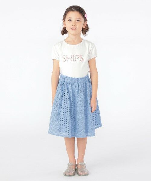 SHIPS / シップス Tシャツ | SHIPS KIDS:100〜130cm / ガーリー 刺繍 ロゴ TEE | 詳細6