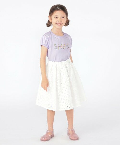 SHIPS / シップス Tシャツ | SHIPS KIDS:100〜130cm / ガーリー 刺繍 ロゴ TEE | 詳細12