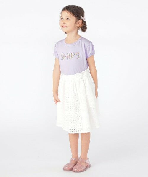 SHIPS / シップス Tシャツ | SHIPS KIDS:100〜130cm / ガーリー 刺繍 ロゴ TEE | 詳細15