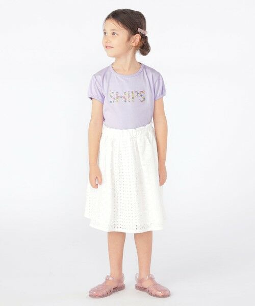 SHIPS / シップス Tシャツ | SHIPS KIDS:100〜130cm / ガーリー 刺繍 ロゴ TEE | 詳細17