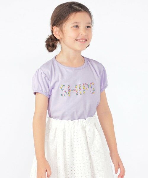 SHIPS / シップス Tシャツ | SHIPS KIDS:100〜130cm / ガーリー 刺繍 ロゴ TEE | 詳細9