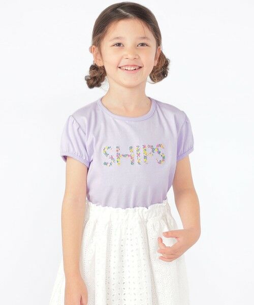 SHIPS / シップス Tシャツ | SHIPS KIDS:100〜130cm / ガーリー 刺繍 ロゴ TEE | 詳細10