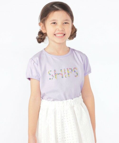 SHIPS / シップス Tシャツ | SHIPS KIDS:100〜130cm / ガーリー 刺繍 ロゴ TEE | 詳細11