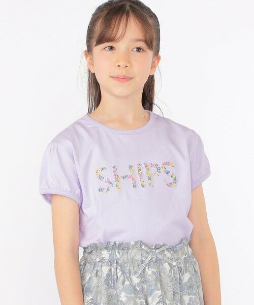 SHIPS / シップス Tシャツ | SHIPS KIDS:140〜150cm / ガーリー 刺繍 ロゴ TEE | 詳細12