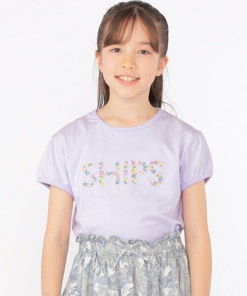 SHIPS / シップス Tシャツ | SHIPS KIDS:140〜150cm / ガーリー 刺繍 ロゴ TEE | 詳細9