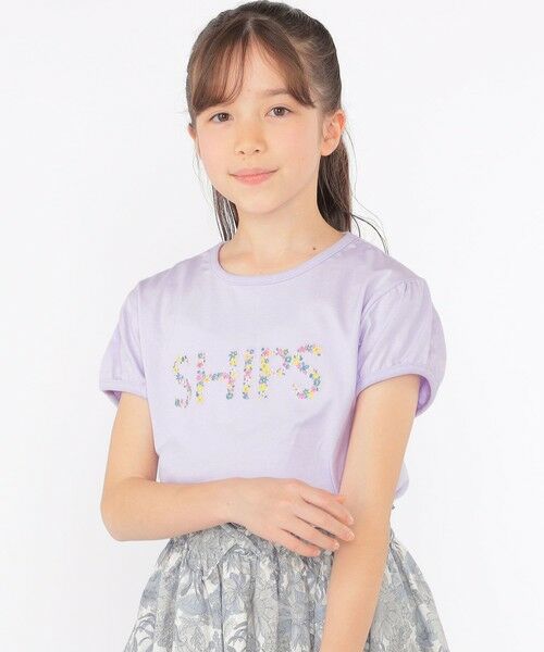 SHIPS / シップス Tシャツ | SHIPS KIDS:140〜150cm / ガーリー 刺繍 ロゴ TEE | 詳細10