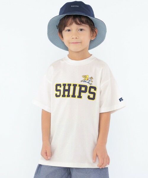 SHIPS / シップス Tシャツ | 【SHIPS KIDS別注】RUSSELL ATHLETIC:100〜130cm / TEE(ホワイト系)
