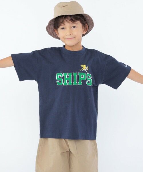SHIPS / シップス Tシャツ | 【SHIPS KIDS別注】RUSSELL ATHLETIC:100〜130cm / TEE(ネイビー)