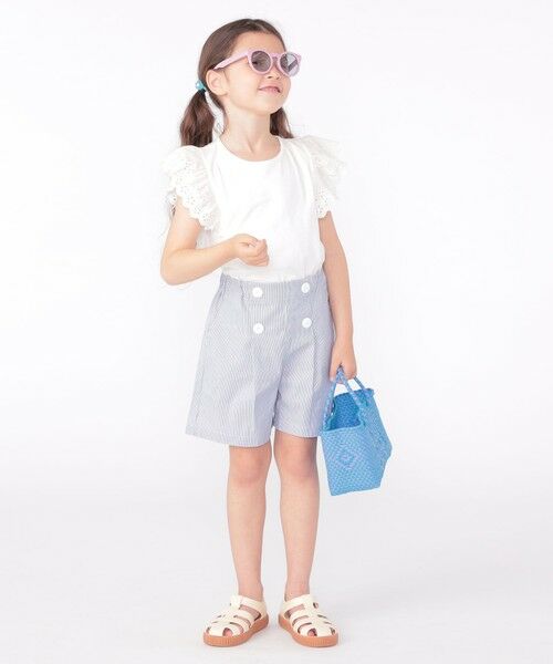 SHIPS / シップス Tシャツ | SHIPS KIDS:100〜130cm / レース フリル 半袖 TEE | 詳細13