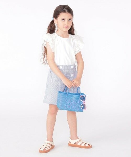 SHIPS / シップス Tシャツ | SHIPS KIDS:100〜130cm / レース フリル 半袖 TEE | 詳細5