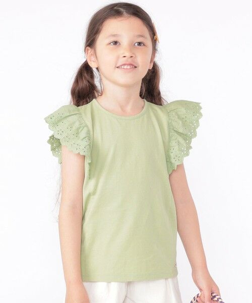 SHIPS / シップス Tシャツ | SHIPS KIDS:100〜130cm / レース フリル 半袖 TEE | 詳細27