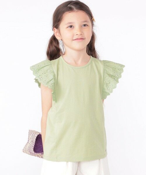 SHIPS / シップス Tシャツ | SHIPS KIDS:100〜130cm / レース フリル 半袖 TEE | 詳細28