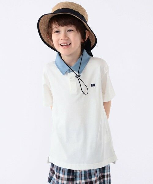 SHIPS / シップス Tシャツ | RUSSELL ATHLETIC:【SHIPS KIDS別注】100〜130cm / ポロシャツ(ホワイト系)