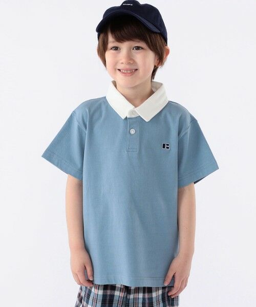SHIPS / シップス Tシャツ | RUSSELL ATHLETIC:【SHIPS KIDS別注】100〜130cm / ポロシャツ(スカイブルー)