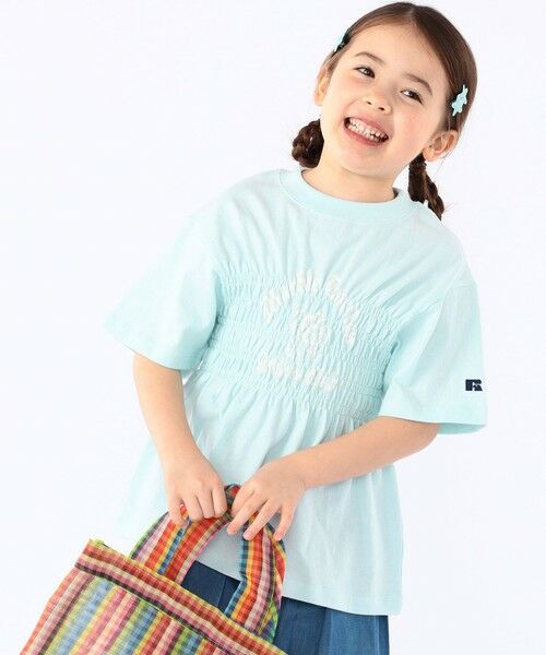 SHIPS / シップス Tシャツ | 【SHIPS KIDS別注】RUSSELL ATHLETIC:100〜130cm/ ギャザープリント 半袖 TEE | 詳細16