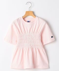 SHIPS / シップス Tシャツ | 【SHIPS KIDS別注】RUSSELL ATHLETIC:140〜150cm/ ギャザー プリント 半袖 TEE