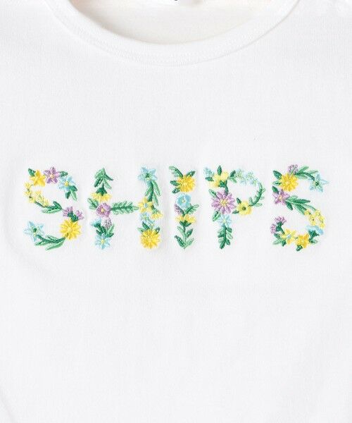 SHIPS / シップス Tシャツ | SHIPS KIDS:80〜90cm / ガーリー 刺繍 ロゴ Tシャツ | 詳細1