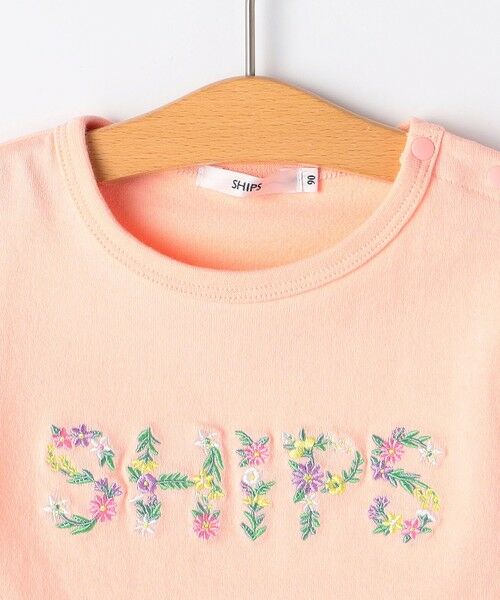 SHIPS / シップス Tシャツ | SHIPS KIDS:80〜90cm / ガーリー 刺繍 ロゴ Tシャツ | 詳細4