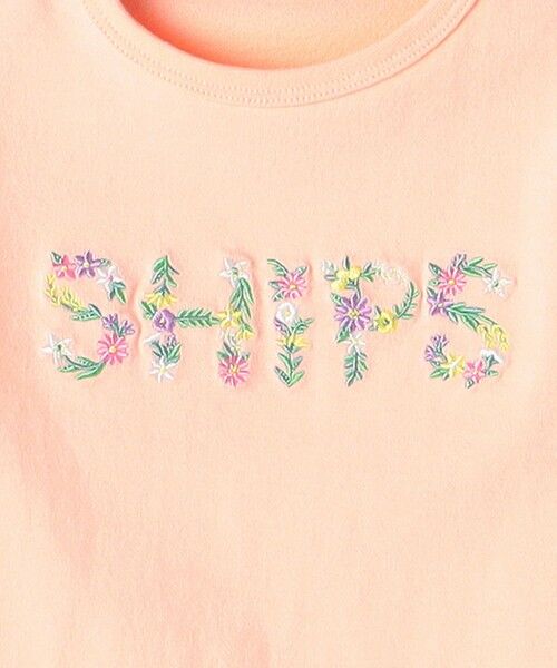 SHIPS / シップス Tシャツ | SHIPS KIDS:80〜90cm / ガーリー 刺繍 ロゴ Tシャツ | 詳細8