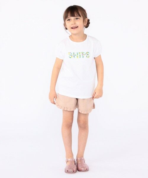SHIPS / シップス Tシャツ | SHIPS KIDS:100〜130cm / ガーリー 刺繍 ロゴ Tシャツ | 詳細5