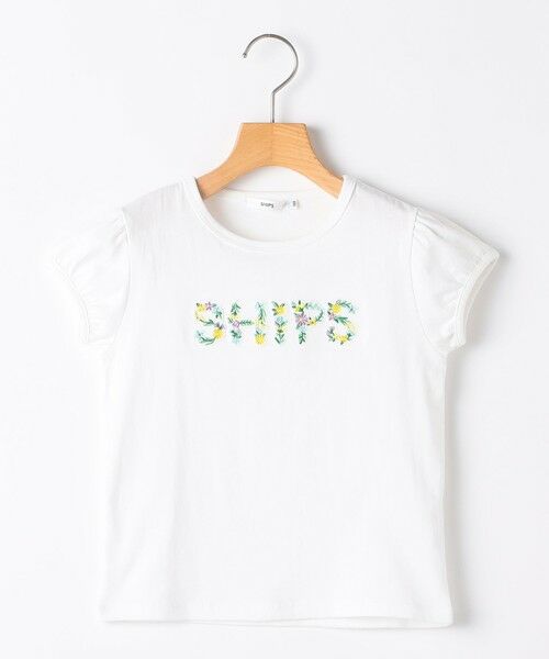 SHIPS / シップス Tシャツ | SHIPS KIDS:100〜130cm / ガーリー 刺繍 ロゴ Tシャツ | 詳細11