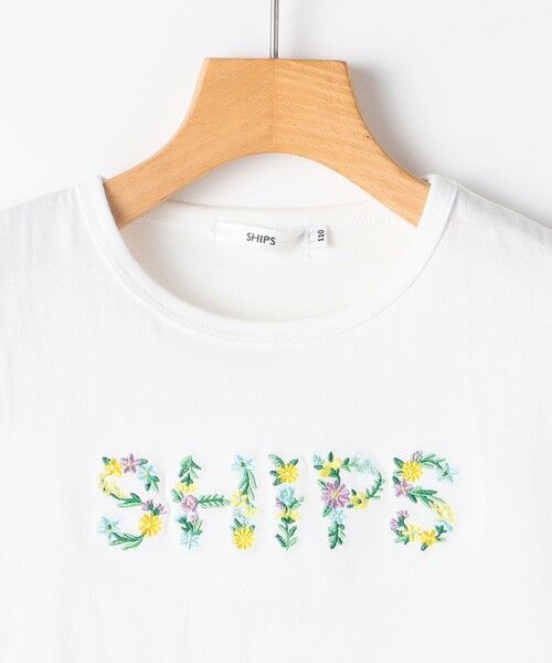 SHIPS / シップス Tシャツ | SHIPS KIDS:100〜130cm / ガーリー 刺繍 ロゴ Tシャツ | 詳細13