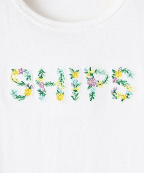 SHIPS / シップス Tシャツ | SHIPS KIDS:100〜130cm / ガーリー 刺繍 ロゴ Tシャツ | 詳細16