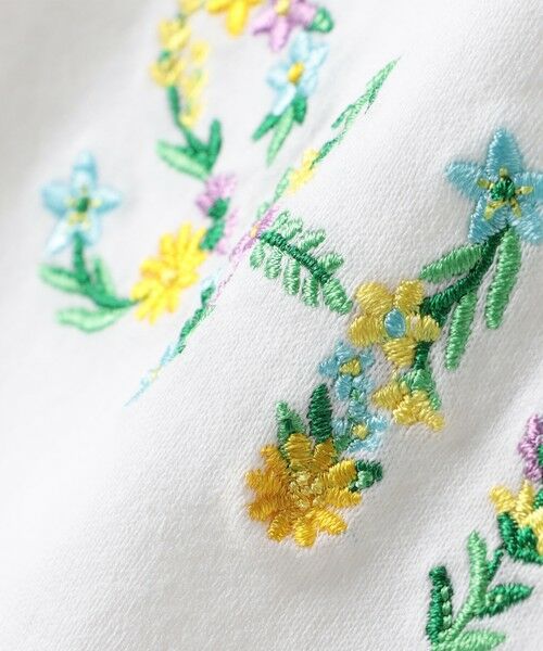 SHIPS / シップス Tシャツ | SHIPS KIDS:100〜130cm / ガーリー 刺繍 ロゴ Tシャツ | 詳細17