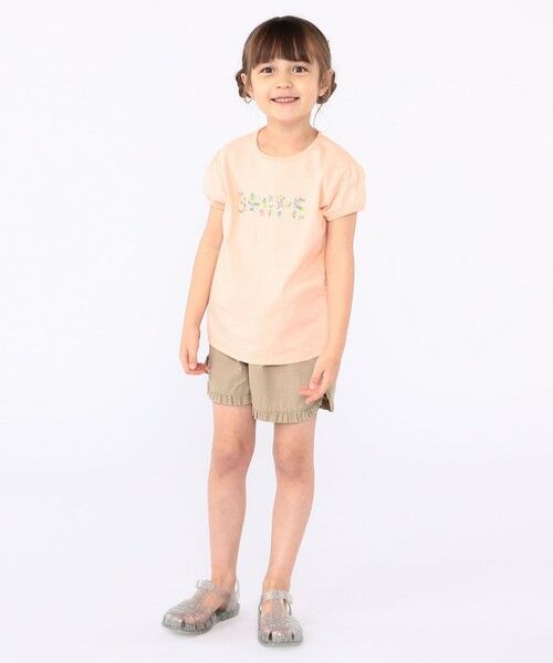 SHIPS / シップス Tシャツ | SHIPS KIDS:100〜130cm / ガーリー 刺繍 ロゴ Tシャツ | 詳細21