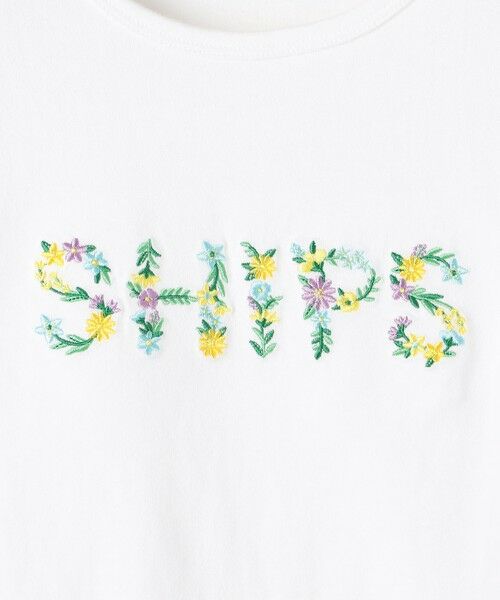 SHIPS / シップス Tシャツ | SHIPS KIDS:140〜150cm / ガーリー 刺繍 ロゴ Tシャツ | 詳細1