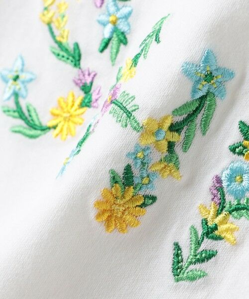 SHIPS / シップス Tシャツ | SHIPS KIDS:140〜150cm / ガーリー 刺繍 ロゴ Tシャツ | 詳細2