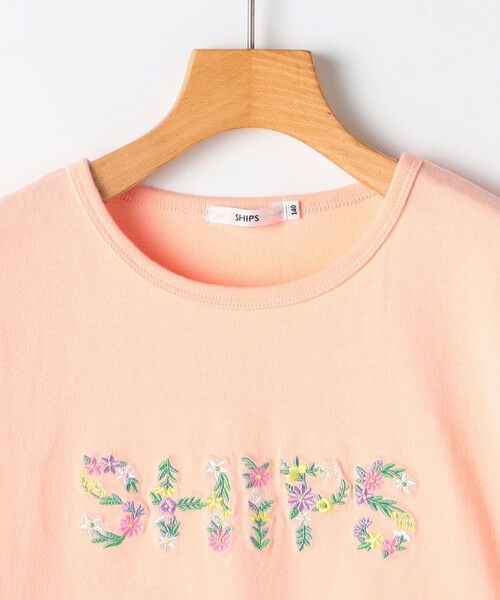 SHIPS / シップス Tシャツ | SHIPS KIDS:140〜150cm / ガーリー 刺繍 ロゴ Tシャツ | 詳細4
