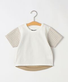 SHIPS / シップス Tシャツ | SHIPS KIDS:80〜90cm / チェック 切替 半袖 TEE