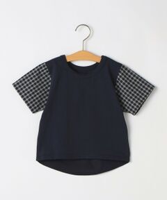 SHIPS / シップス Tシャツ | SHIPS KIDS:80〜90cm / チェック 切替 半袖 TEE