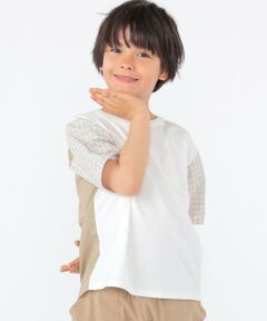 SHIPS / シップス Tシャツ | SHIPS KIDS:100〜130cm / チェック 切替 半袖 TEE