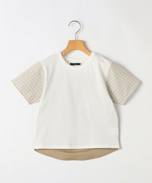 SHIPS / シップス Tシャツ | SHIPS KIDS:100〜130cm / チェック 切替 半袖 TEE | 詳細6