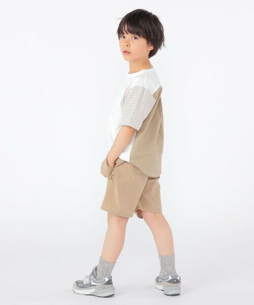 SHIPS / シップス Tシャツ | SHIPS KIDS:100〜130cm / チェック 切替 半袖 TEE | 詳細2