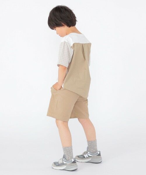 SHIPS / シップス Tシャツ | SHIPS KIDS:100〜130cm / チェック 切替 半袖 TEE | 詳細3